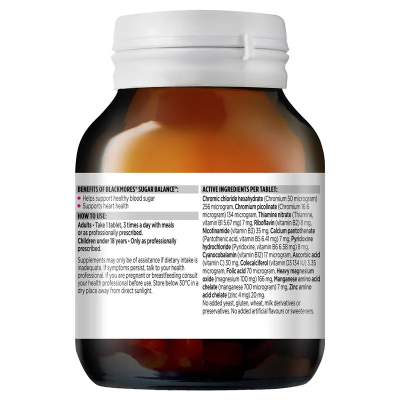 Blackmores Sugar Balance 90 Tablets - Image 4